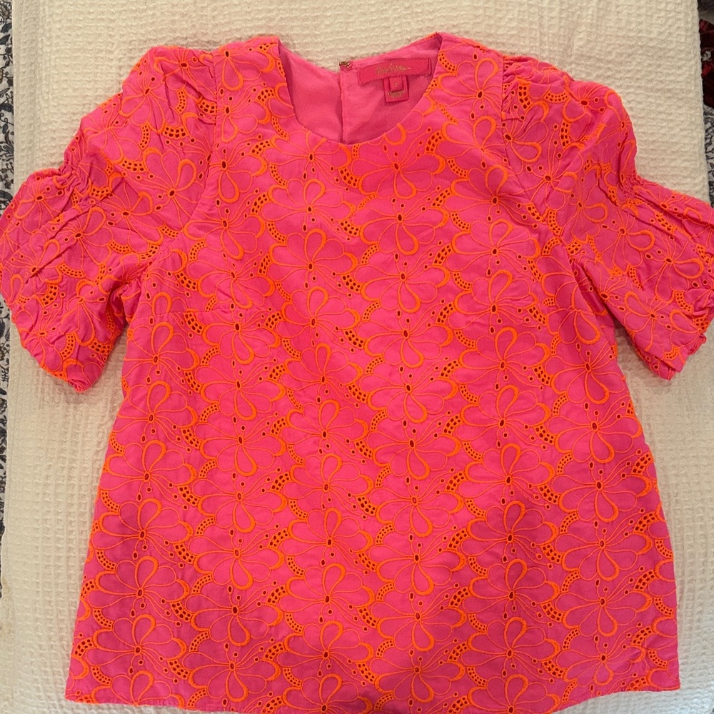 Lilly Pulitzer Pink and Orange Top